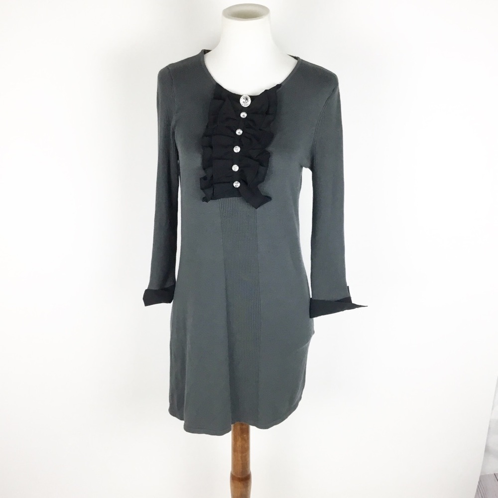 Twelve by Twelve Gray Tunic with Black Accents